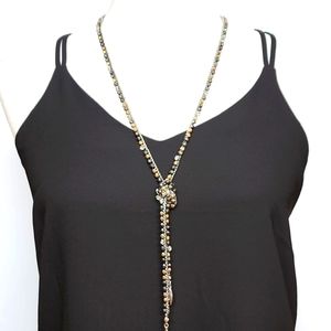 Knot Stone Chain Necklace